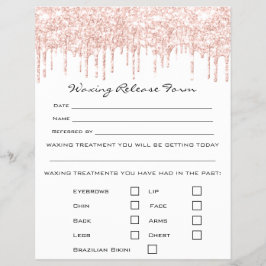 Waxing Depilation Liability Waiver Release White Flyer