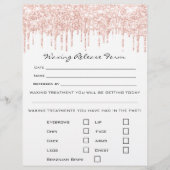 Waxing Depilation Liability Waiver Release White Flyer (Voorkant)