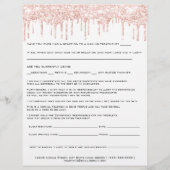 Waxing Depilation Liability Waiver Release White Flyer (Achterkant)