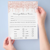 Waxing Depilation Liability Waiver Release White Flyer (Hand)