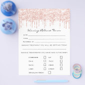 Waxing Depilation Liability Waiver Release White Flyer (Enkel)