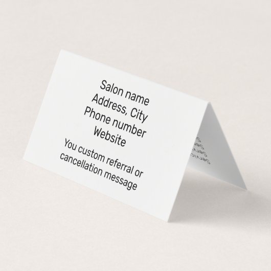 Waxing Estheticiaanse goudmaron blauwgroen Visitekaartje (Achterkant)