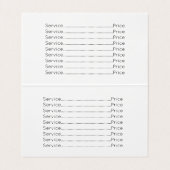 Waxing Estheticiaanse goudmaron blauwgroen Visitekaartje (Binnenkant ongevouwen)