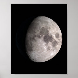 Waxing gibbous moon fase poster