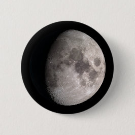 Waxing gibbous moon fase ronde button 5,7 cm