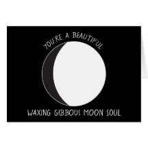 Waxing Gibbous MOON Fase Wenskaart