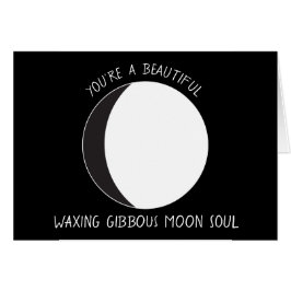 Waxing Gibbous MOON Fase Wenskaart