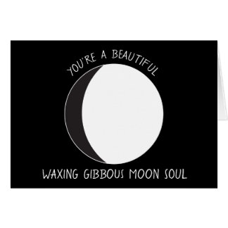 Waxing Gibbous MOON Fase Wenskaart