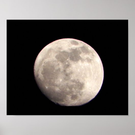 Waxing Lunar Moon Night Sky Poster (Voorkant)