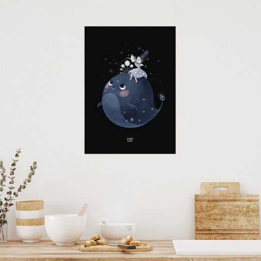 WAXING MOON WALVIS door Alexandra Dikaia Poster (Keuken)