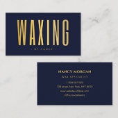 Waxing Navy And Gold  Visitekaartje (Voorkant / Achterkant)
