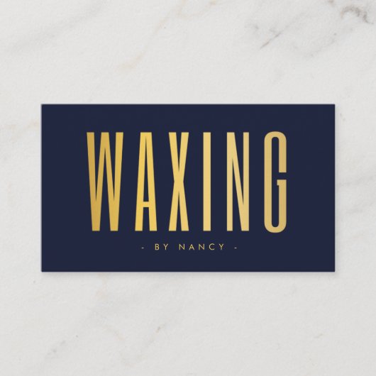 Waxing Navy And Gold  Visitekaartje (Voorkant)
