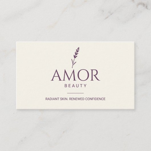 Waxing Visitekaartjes Spa Schoonheidssalon Lavende (Voorkant)