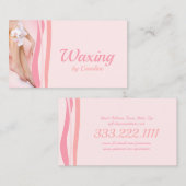 Waxing Wax Service Spa Salon Roze Orchidee Visitekaartje (Voorkant / Achterkant)