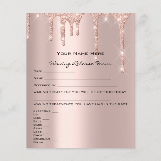 Waxt Liability Waiver Release Form Sparky Roos Flyer (Voorkant)