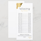 Waxtechnicus/estheticiaanse gouden honingbij menu (Voorkant / Achterkant)