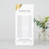 Waxtechnicus/estheticiaanse gouden honingbij menu (Staand voorkant)