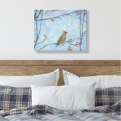 Waxwing 2013 oil on canvas afdruk (Insitu (Slaapkamer))