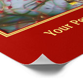 Waxwing Bird Art Creëer Uw Eigen Gepersonaliseerde Poster (Hoek)