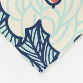 Waxwings Holly Kerstpatroon Fleece Deken (Hoek)