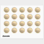 Waxzegel 2 Initiaal Monogram Gouden Sticker (Vel)