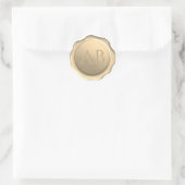 Waxzegel 2 Initiaal Monogram Gouden Sticker (Tas)