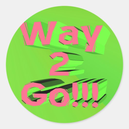 Way 2 Go Speed Stickers (Voorkant)