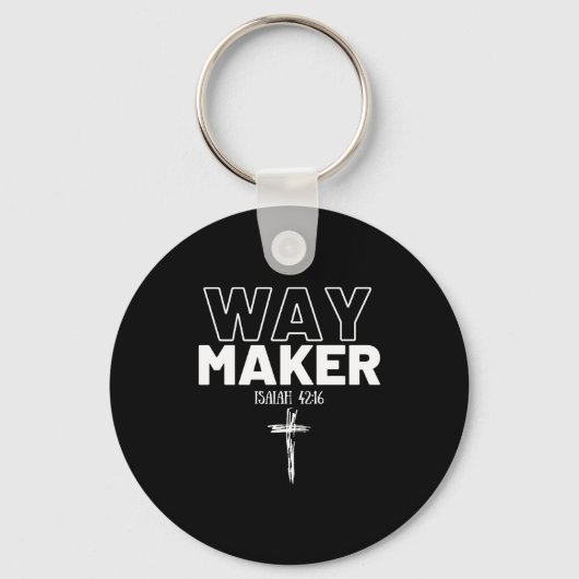 Way Maker Isaiah 42_16 Christian Tee Premium Sleutelhanger (Voorkant)