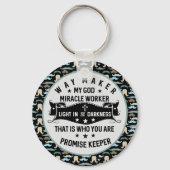 Way Maker Mirakelwerker |Mustache Christelijk Sleutelhanger (Voorkant)