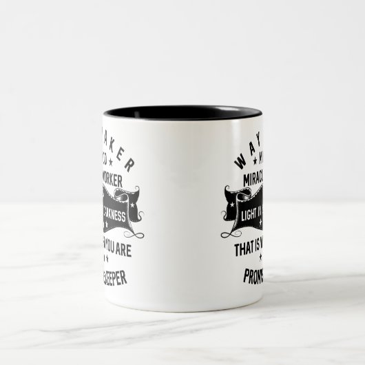 Way Maker Miraker Worker Promise Keeper Christelij Tweekleurige Koffiemok (Center)