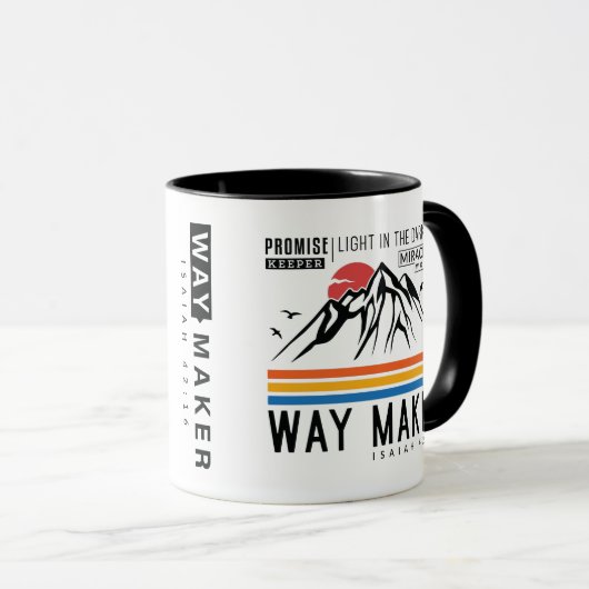 Way Maker Promise Keeper Miraker Worker Christelij Mok (Voorkant rechts)