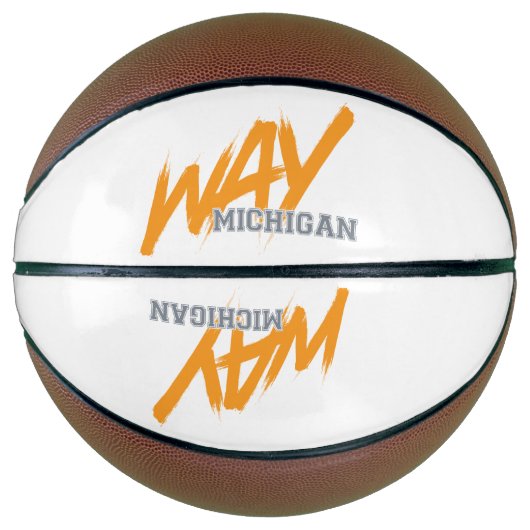 WAY Michigan Basketball Basketbal (Voorkant)