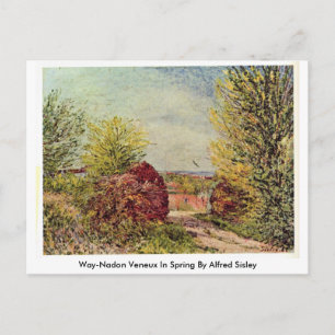Way-Nadon Veneux in de lente door Alfred Sisley Briefkaart