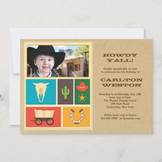Way of the West Photo Invitation Kaart (Voorkant)