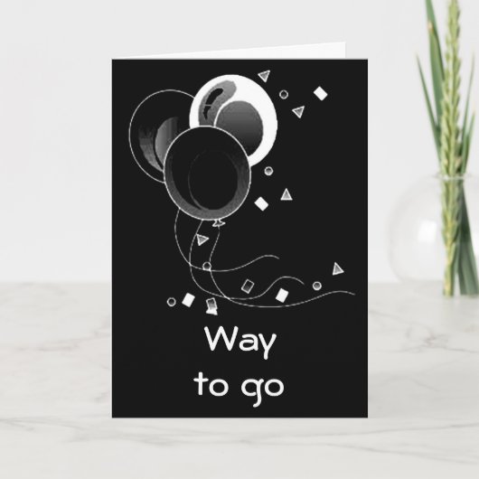 WAY TO GO - GEFELICITEERD MET HET AFSTUDEREN KAART (Voorkant)