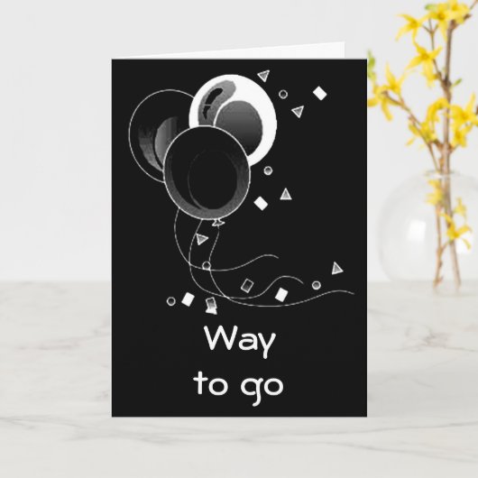 WAY TO GO - GEFELICITEERD MET HET AFSTUDEREN KAART (Gele Bloem)