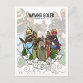 Wayang Golek West Java Indonesia Travel Briefkaart (Voorkant)