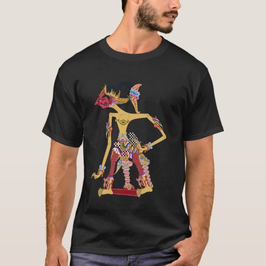 Wayang Setyaki heroïsche Javaanse popontwerp T-shirt (Voorkant)