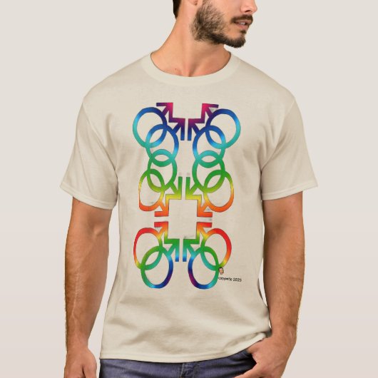 WAyCOOL VOLLEDIGE REGENBOOGGRADIËNT T-Shirt (Voorkant)