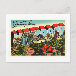 Waycross Georgia GA Old Vintage Travel Souvenir Briefkaart