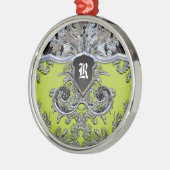 Waydhill Vineyard Monogram Victoriaans Metalen Ornament (Links)