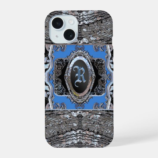 Waydkleine Viva Baroque Monogram iPhone 15 Case (Achterkant)