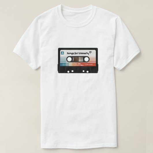 WayHaught Mix-tape - liedjes voor Waverly T-shirt (Design voorkant)