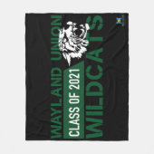 Wayland Union Wildcats #3 Fleece Deken (Voorkant)