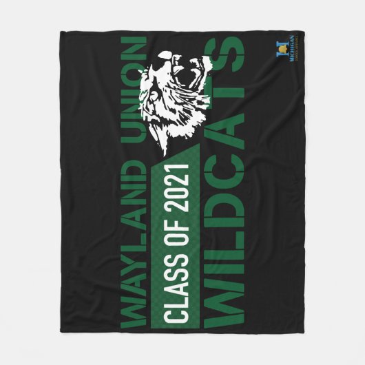 Wayland Union Wildcats #3 Fleece Deken (Voorkant)