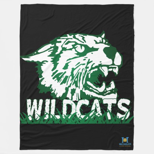 Wayland Union Wildcats #4 Fleece Deken (Voorkant)