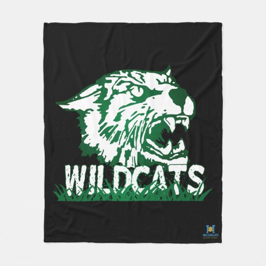 Wayland Union Wildcats #4 Fleece Deken (Voorkant)