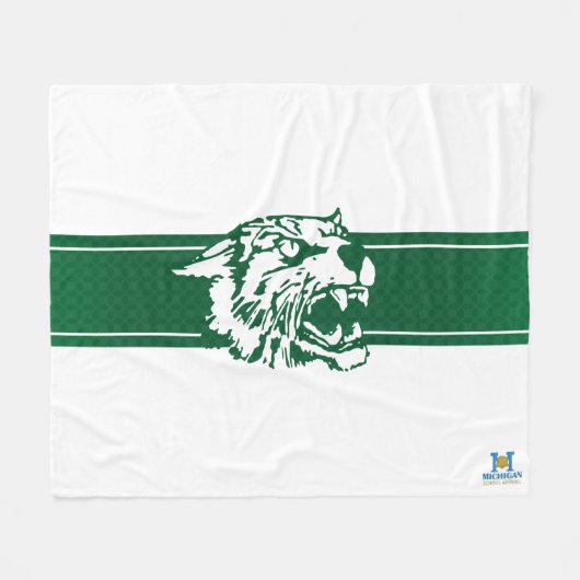 Wayland Union Wildcats #7 Fleece Deken (Voorkant (Horizontaal))