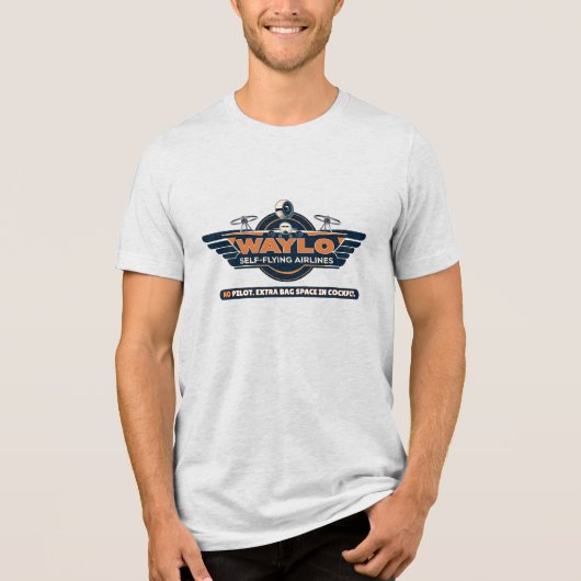 Waylo Self-Flying Airlines (Fictief) Tri-Blend Shirt (Voorkant)