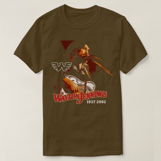 Waylon Jennings eerbetoon T-shirt (Design voorkant)